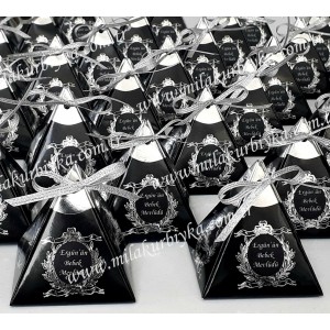 Piramit Kutu - Lokum - Gümüş Varak